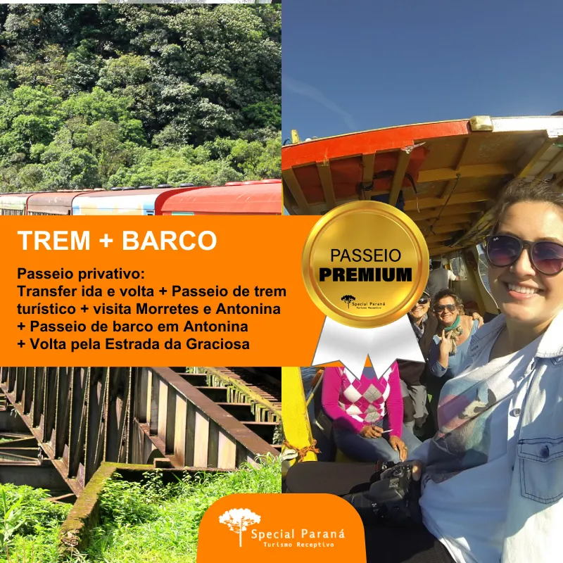 Trem e Passeio de Barco - privativo