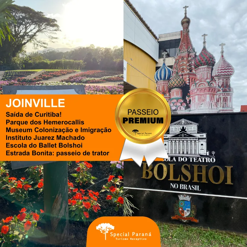 Joinville: Flores, Cultura e Dança - saída de Curitiba (terça à sexta)