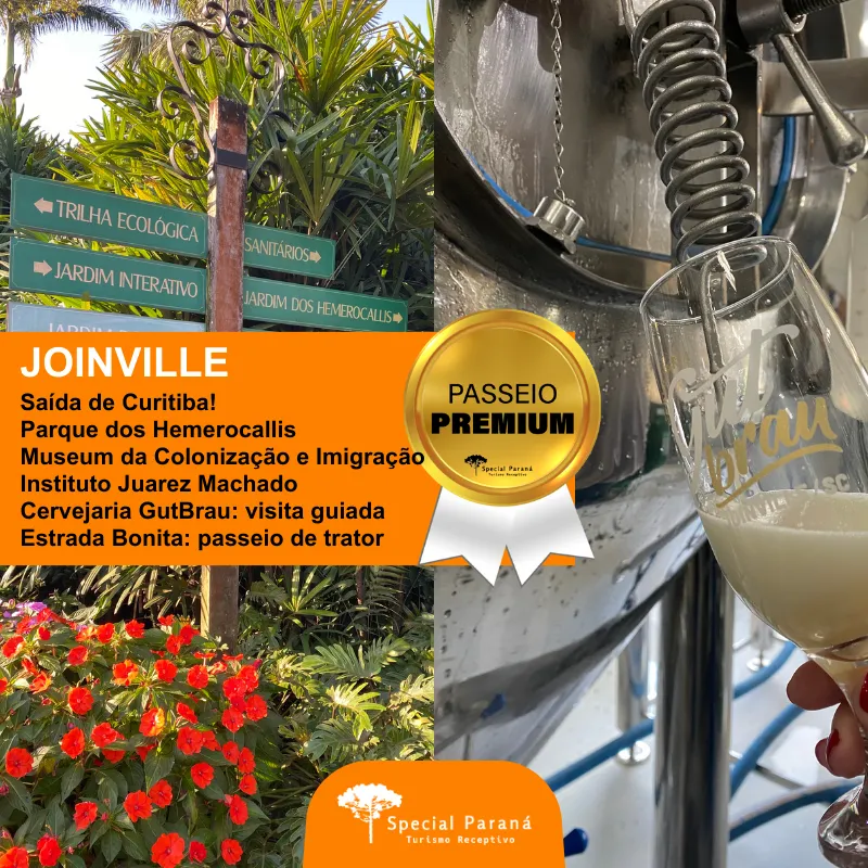 Joinville: Flores, Cultura e Cerveja - saída de Curitiba (sábado e domingo)
