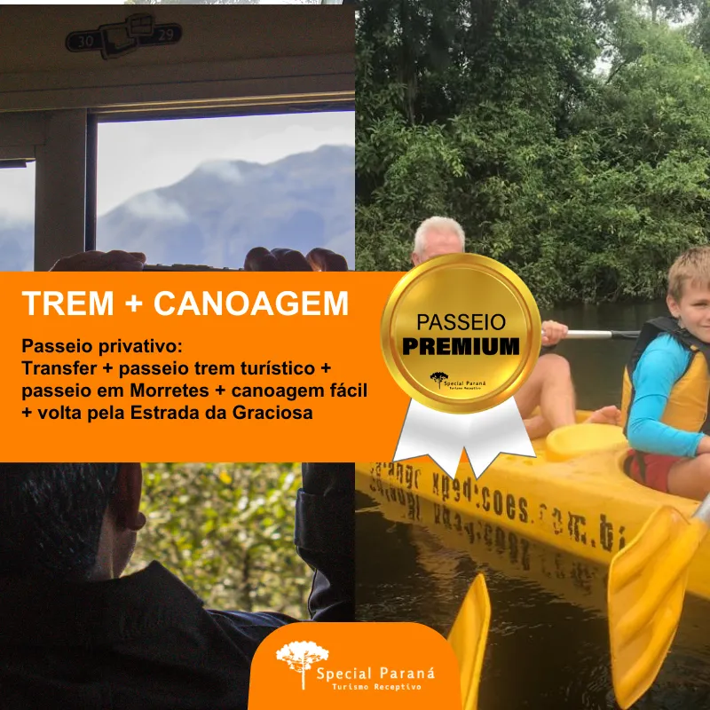 Trem e Canoagem em Morretes - privativo